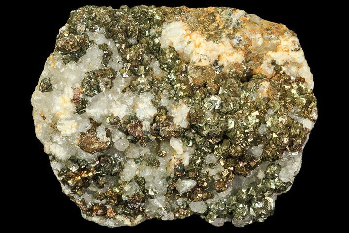 Pyrite On Calcite & Quartz - El Hammam Mine, Morocco #80362